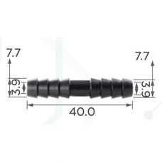 Соединитель для трубок d7.9мм OEM 22030 (C402)