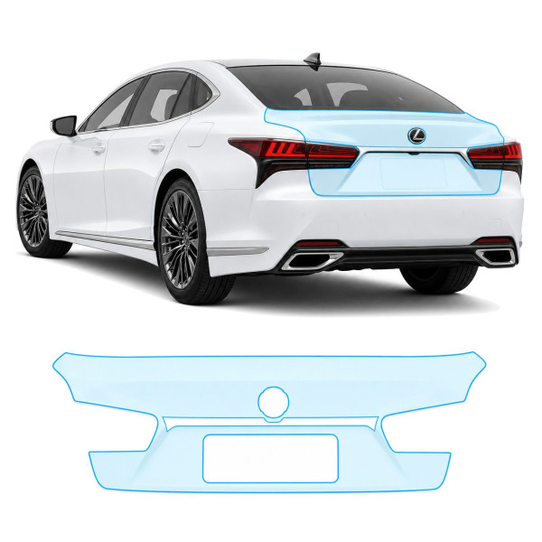 Антигравийная защитная бронепленка по лекалам для Lexus LS XF50 facelift 2021- зона крышки багажника