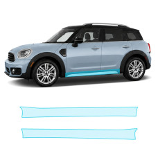 Антигравійна захисна бронеплівка за лекалами для Mini Countryman F60 2017-2020 - нижня зона кузова пороги