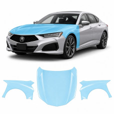 Антигравийная защитная бронепленка по лекалам для Acura TLX II 2021 - капот и передние крылья