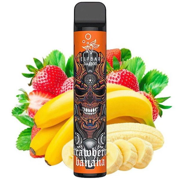 Elf Bar Lux 1500 POD 2% Оригінал Strawberry Banana Полуниця Банан