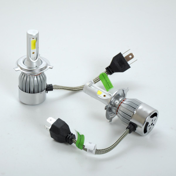 LED лампы автомобильные H4 радиатор+кулер 3800Lm C6L / COB / 36W / 5000K / IP65 / 9-32V 2шт