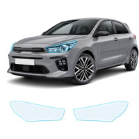 Антигравийная защитная бронепленка по лекалам для Kia Rio YB facelift 2020-2023 - оптика (фары и ПТФ)