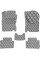 Коврики в салон для Nissan Qashqai 2014-2021 Екошкіра Сірі 5 шт (Rombus)