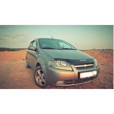 Дефлектор капоту мухобійка Chevrolet Aveo 2003-2006 седан хетчбек