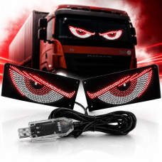 LED Підсвічування Динамічне Око USB 15 x 6 см Білі з Червоним (Y8)