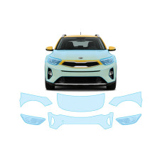 Антигравійна захисна бронеплівка за лекалами для Kia Stonic YB 2017- передня частина авто (капот бампер крила))