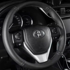 Чехол Оплетка Руля для Toyota Rav-4 / Corolla 2013-2018 Кожа (Модельная Выкройка)
