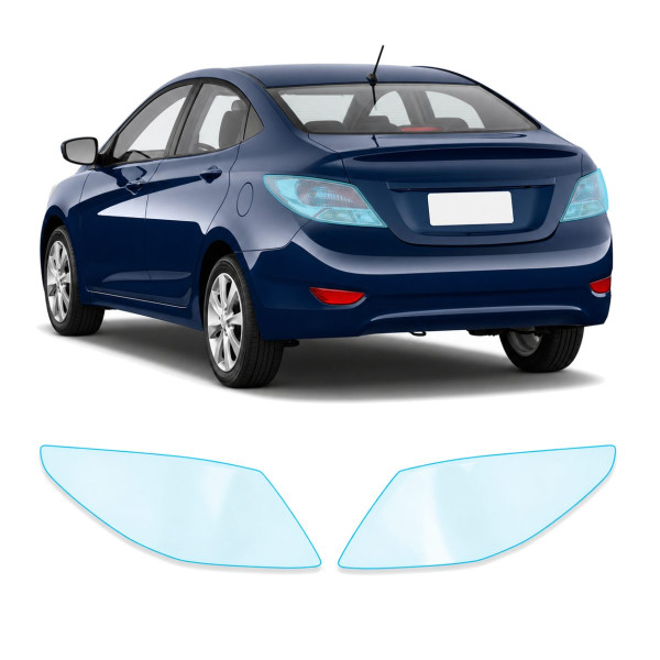 Антигравійна захисна бронеплівка за лекалами для Hyundai Accent RB 2011-2017 - задні ліхтарі стопи