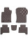 Килимки в салон для Toyota Prado 120 2002-2010 Екошкіра Коричневі 5 шт (Rombus)