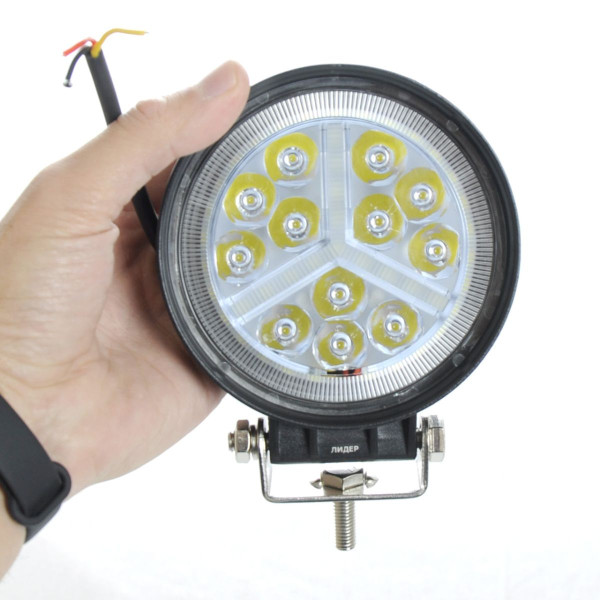 Світлодіодна додаткова LED фара 36W (3W*12) 10-30V Ø 110x25 mm Далекий ДХО (4061)