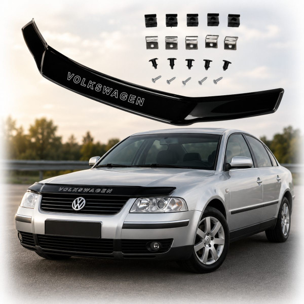 Дефлектор капота мухобойка Volkswagen Passat B5+ 2001-2005 Voron Glass