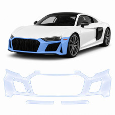 Антигравійна захисна бронеплівка за лекалами для Audi R8 4S 2015-2024 - передній бампер