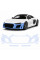 Антигравийная защитная бронепленка по лекалам для Audi R8 4S 2015-2024 - передний бампер