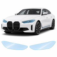 Антигравийная защитная бронепленка по лекалам для BMW i4 G26 2021- оптика (фары и ПТФ)