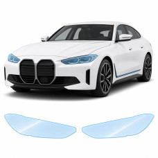 Антигравийная защитная бронепленка по лекалам для BMW i4 G26 2021- оптика (фары и ПТФ)
