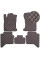 Коврики в салон для Toyota Hilux 2015- Экокожа Коричневые 5 шт (Rombus)