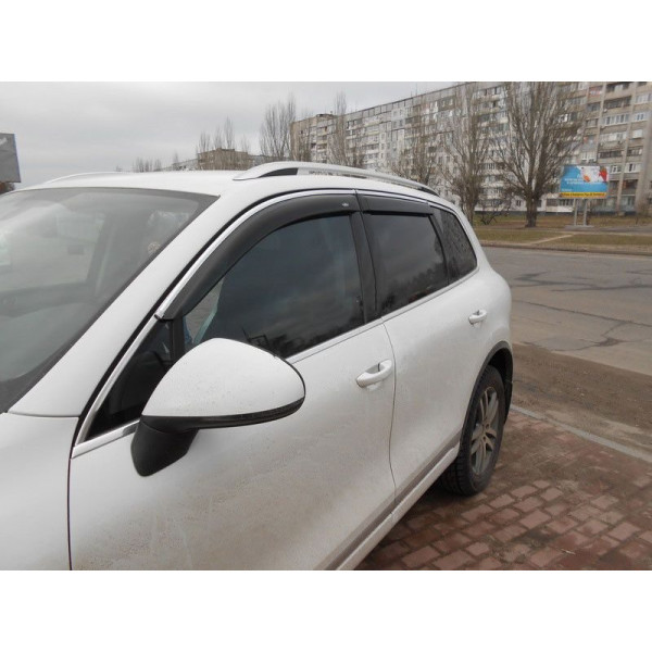 Дефлекторы окон ветровики Лексус RX III 300/350/400 2009-2015 С Хром Молдингом