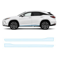 Антигравийная защитная бронепленка по лекалам для Lexus RX AL20 facelift 2019-2022 - нижняя зона кузова пороги