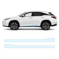 Антигравийная защитная бронепленка по лекалам для Lexus RX AL20 facelift 2019-2022 - нижняя зона кузова пороги
