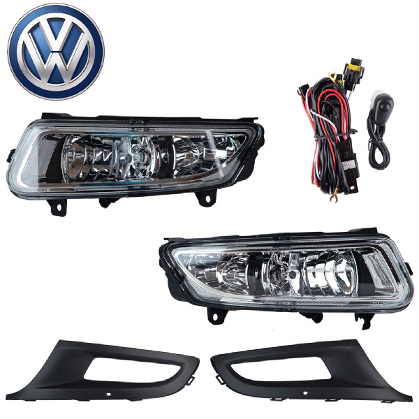 Противотуманные фары для Volkswagen Polo 5 2010-2014 H8-12V 35W с проводкой Комплект (VW-369)