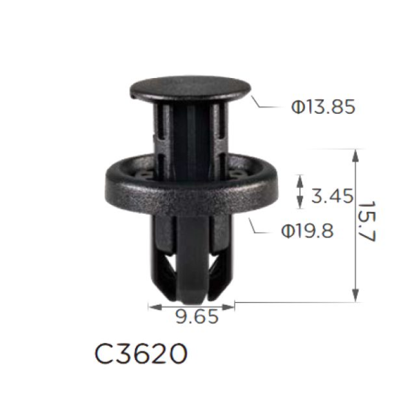 Кліпса бампер салон багажник крило Toyota Lexus 9046710216  (C3620)
