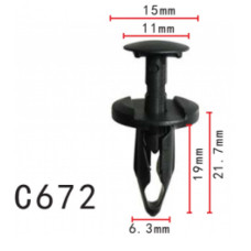 Клипса распорные Ford, Chevrolet, Fiat, Chrysler, Dodge, Jeep (21077123, 11820, K06509130AA) (C672)
