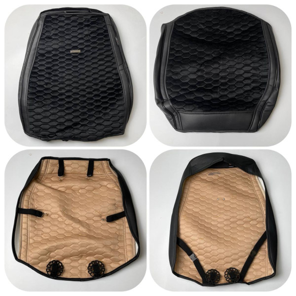 Накидки для сидений Алькантара Palermo Premium 3D комплект Черные