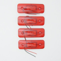 Габарит LED прямокутний 115х40 мм/12/24V/9 діодів Червоний 4 шт (MRT 60 K 062)