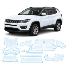 Антигравийная защитная бронепленка по лекалам для Jeep Compass MP 2017-2020 - полный кузов