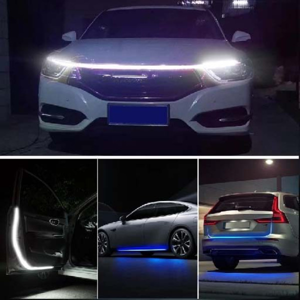 Підсвічування Капота Гнучка 12V LED Динамічна RGB 150 см (Бічне свічення)