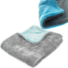 Полотенце для сушки авто Микрофибра 40х60 мм 1200g/m2 JYM (Сера-Синяя)