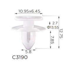 Клипса крепления обшивки дверей VW SEAT (6E0837732 6E0-837-732 15879) (C3190)