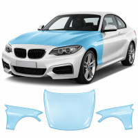 Антигравійна захисна бронеплівка за лекалами для BMW 2 Series F22 2014-2021 - капот і передні крила