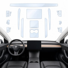 Набір Плівок захисних для салону Tesla Model 3 2021-2023 TPH (Кансолі Дисплея Ручок)