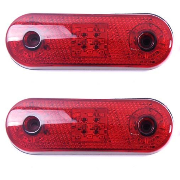 LED Габарит Thoc Auto 115 х 40 мм 12/24V 21 диод Красный (ТН-1832) 2 шт