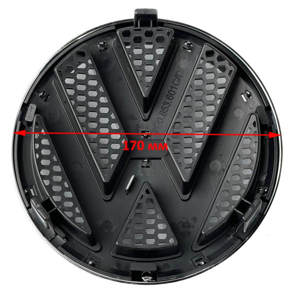 Эмблема для Volkswagen T-6 2010-2016 Crafter 2012-2016 D170 мм Передня (7E0 853 601C/D 739)