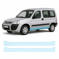 Антигравійна захисна бронеплівка за лекалами для Citroen Berlingo I facelift 2002-2018 - нижня зона кузова пороги