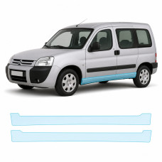 Антигравійна захисна бронеплівка за лекалами для Citroen Berlingo I facelift 2002-2018 - нижня зона кузова пороги