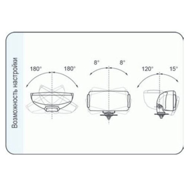 Протитуманна фара Wesem 180х86 mm / дальнє світло / з ґратами / 1 шт (4НР184.69)