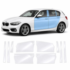 Антигравійна захисна бронеплівка за лекалами для BMW 1 Series F20 facelift 2015-2019 - зони дверей і стійки вікон
