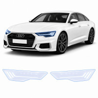Антигравийная защитная бронепленка по лекалам для Audi A6 C9 2025- оптика (фары и ПТФ)