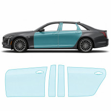 Антигравийная защитная бронепленка по лекалам для Cadillac CT6 I facelift 2019-2020 - зоны дверей и стойки окон