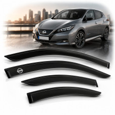 Дефлекторы окон ветровики для Nissan Leaf (ZE1) 2017- Скотч 3M Voron Glass