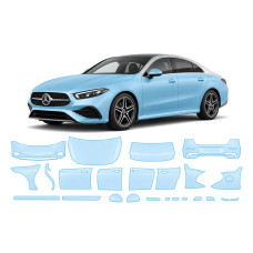 Антигравийная защитная бронепленка по лекалам для Mercedes-Benz CLA C118 facelift 2023- полный кузов
