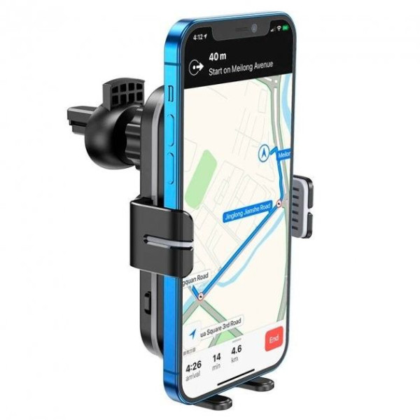 Автодержатель с беспроводной зарядкой HOCO CA80 black