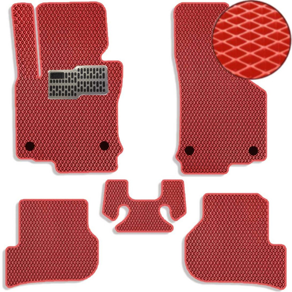 Коврики в салон EVA для Volkswagen Golf VI 2008-2012 с подпятником Красные 5 шт
