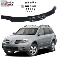 Дефлектор капоту мухобійка для Mitsubishi Outlander 2001-2007 Євро Кріплення (Vip Tuning)