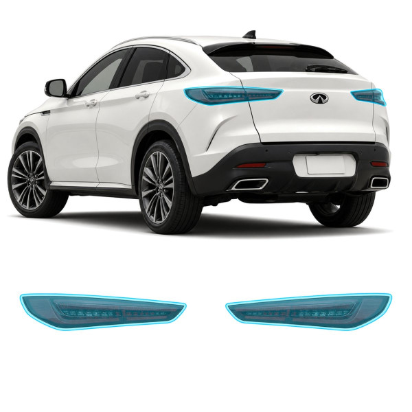 Антигравійна захисна бронеплівка за лекалами для Infiniti QX55 J55 2021- задні ліхтарі стопи