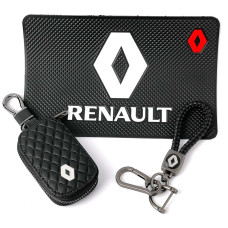 Автонабір №88 для Renault КилимокПлетений брелок з карабіном та чохол для автоключів